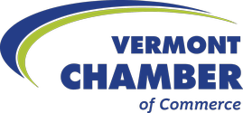 vermont chamber of commerce logo blue green swish