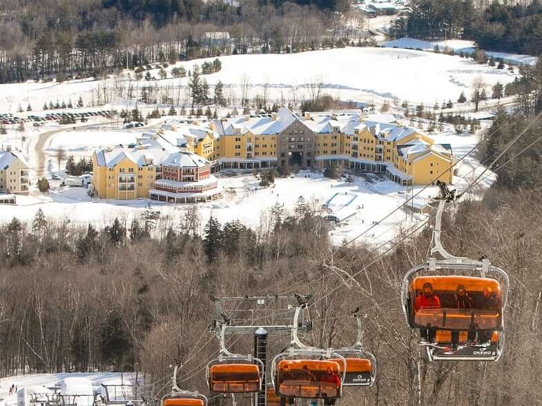 chair lifts, snowy condos