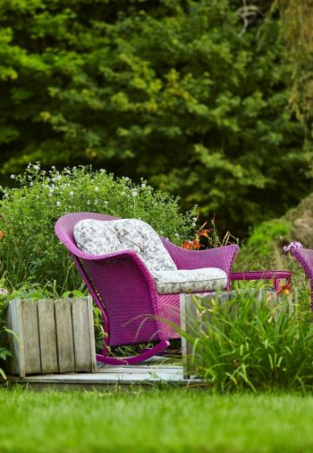 Garden with two rocking chairs
